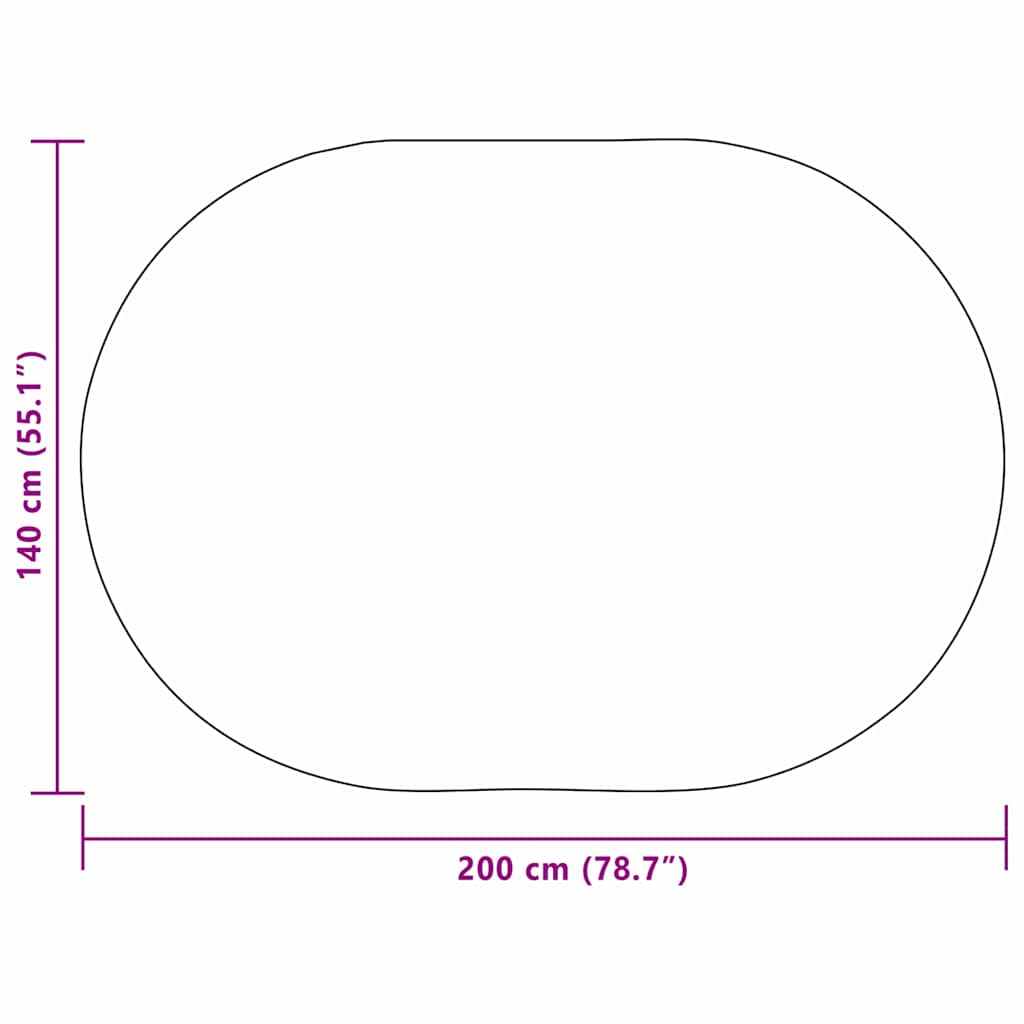 vidaXL Χαλί ZIZUR Κρεμ PP