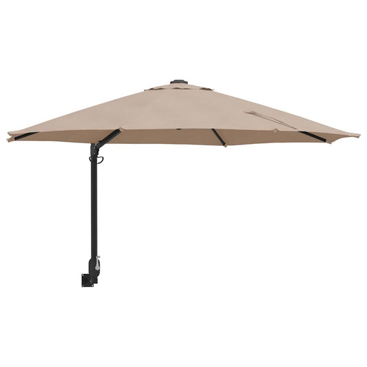 vidaXL Ομπρέλα Κήπου Taupe 248 x 248 x 148 εκ. Πολυεστέρας και Χάλυβας