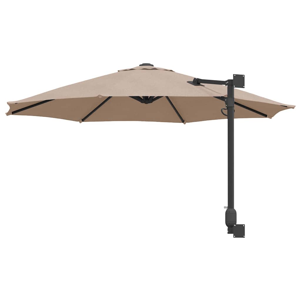 vidaXL Ομπρέλα Κήπου Taupe 248 x 248 x 148 εκ. Πολυεστέρας και Χάλυβας