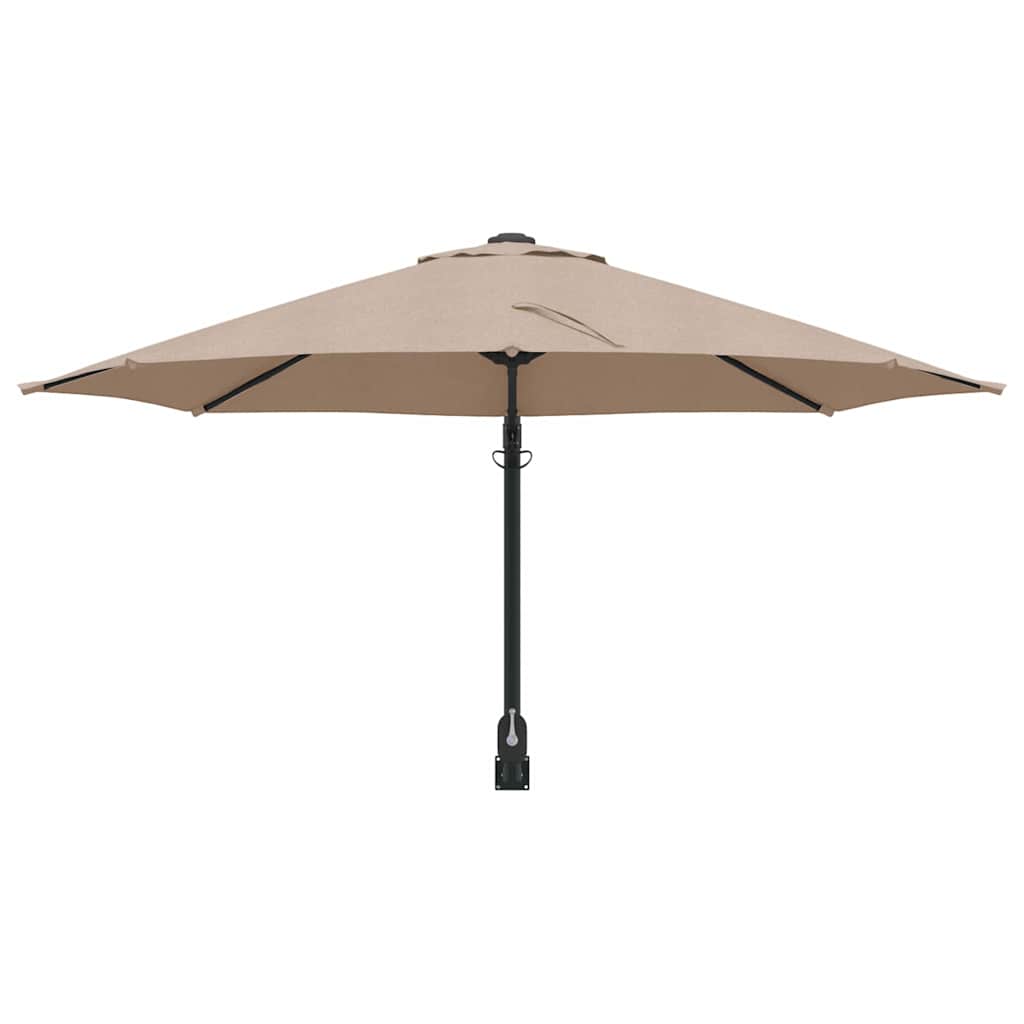 vidaXL Ομπρέλα Κήπου Taupe 248 x 248 x 148 εκ. Πολυεστέρας και Χάλυβας