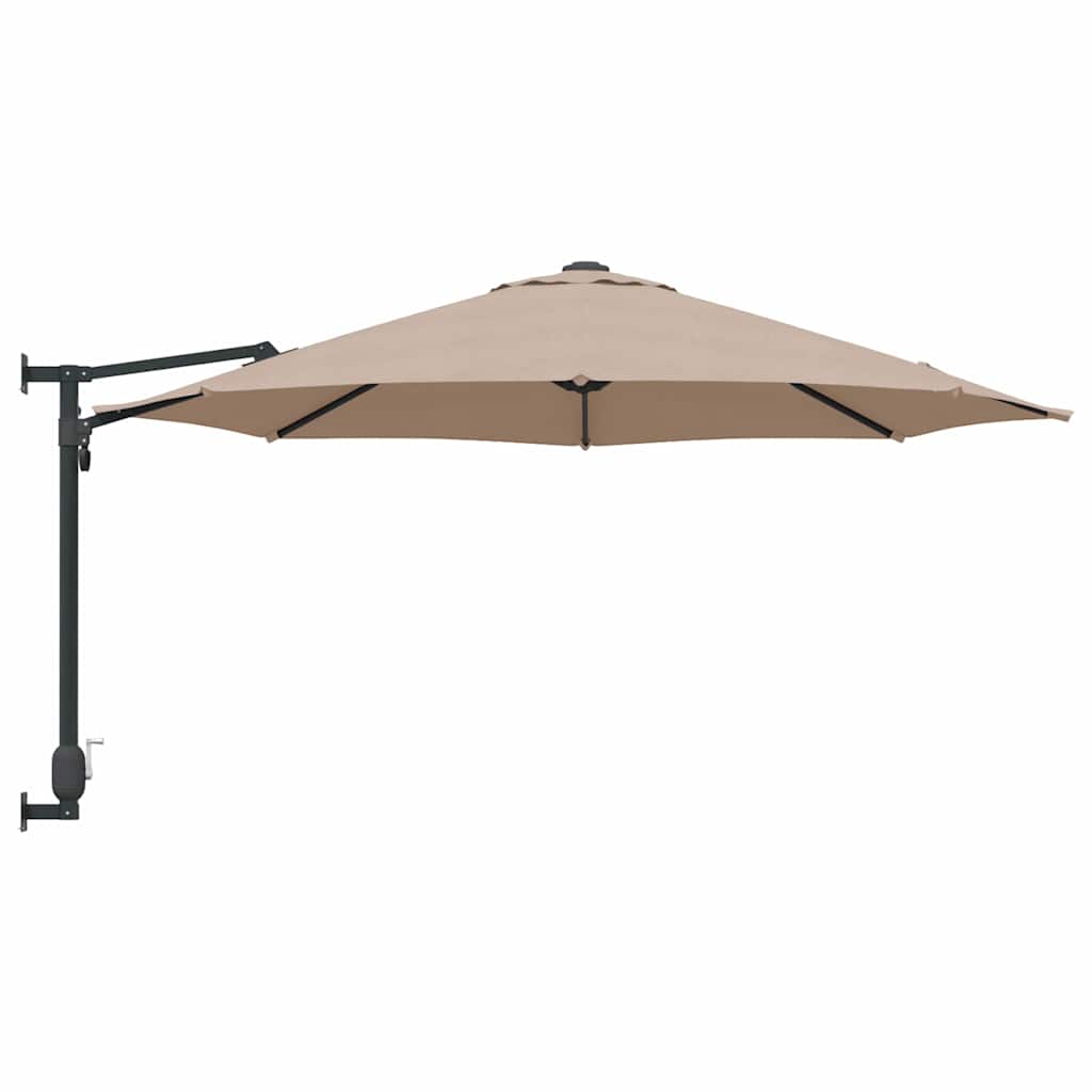 vidaXL Ομπρέλα Κήπου Taupe 248 x 248 x 148 εκ. Πολυεστέρας και Χάλυβας