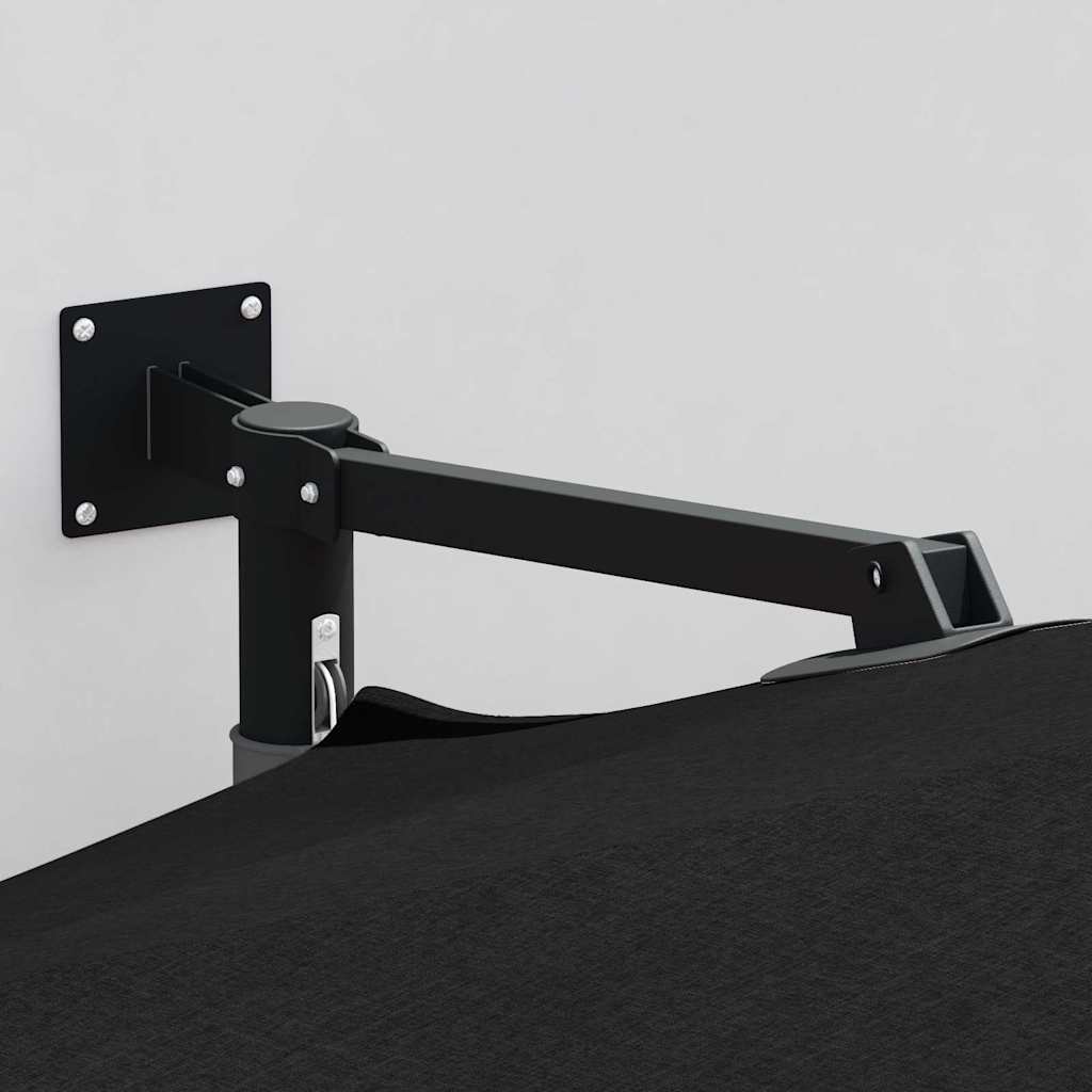 vidaXL Ομπρέλα Κήπου Μαύρο 248 x 248 x 148 εκ. Πολυεστέρας και Χάλυβας