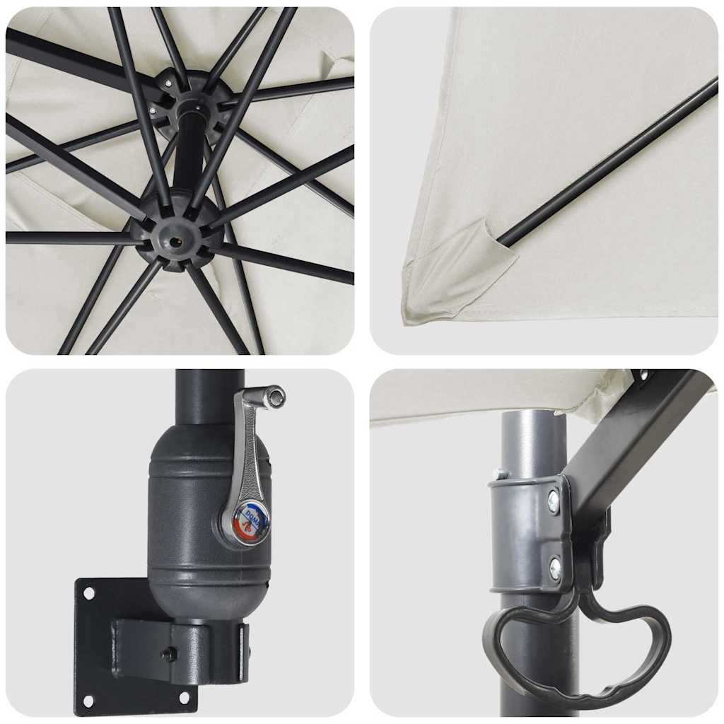 vidaXL Ομπρέλα Κήπου Άμμος 248,5 x 247,5 x 160 εκ.