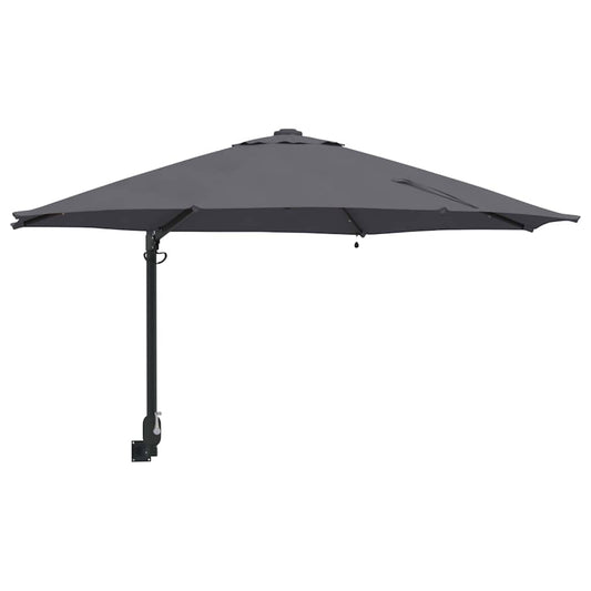 vidaXL Ομπρέλα Κήπου με φώτα λωρίδας LED Ανθρακί 248 x 248 x 148 εκ.