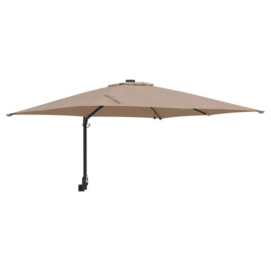 vidaXL Ομπρέλα Κήπου Taupe 248.5 x 247.5 x 160 εκ. ύφασμα