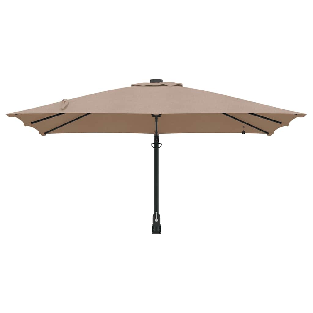 vidaXL Ομπρέλα Κήπου Taupe 248.5 x 247.5 x 160 εκ. ύφασμα