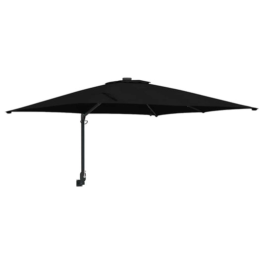 vidaXL Ομπρέλα Κήπου Μαύρο 248.5 x 247.5 x 160 εκ. ύφασμα