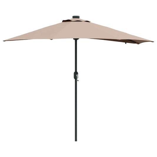 vidaXL Ομπρέλα Κήπου Taupe 294 x 150 x 223 εκ ύφασμα