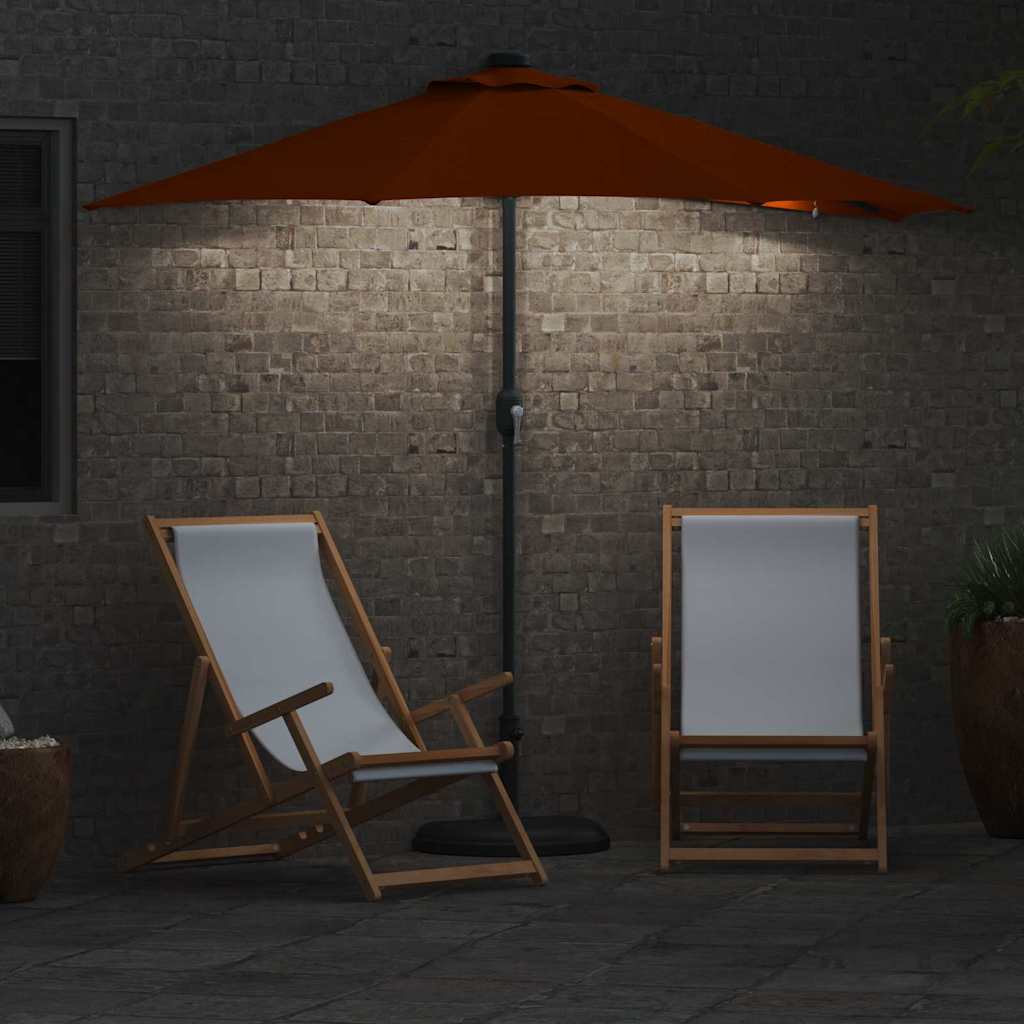 vidaXL Ομπρέλα Κήπου Τερακότα 294 x 150 x 223 εκ ύφασμα