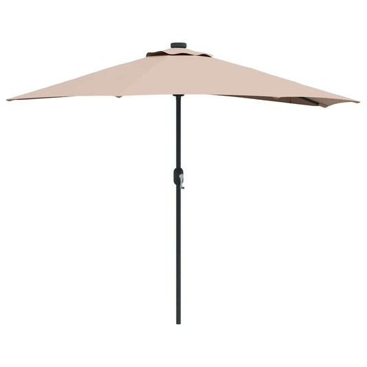 vidaXL Ομπρέλα Κήπου Taupe 294 x 150 x 224 εκ. ύφασμα