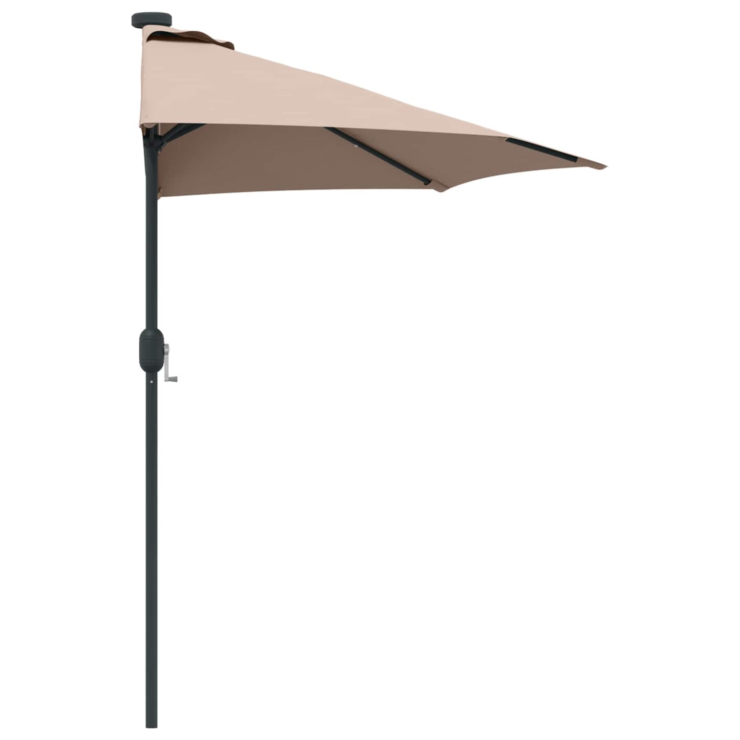 vidaXL Ομπρέλα Κήπου Taupe 294 x 150 x 224 εκ Πολυεστέρας και Χάλυβας