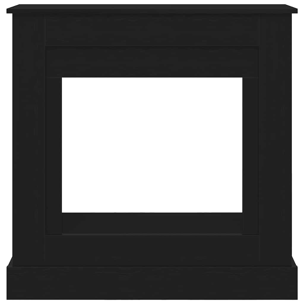 vidaXL Γύρος τζακιού Μαύρη δρυς 90x30x90 cm Κατασκευασμένο ξύλο