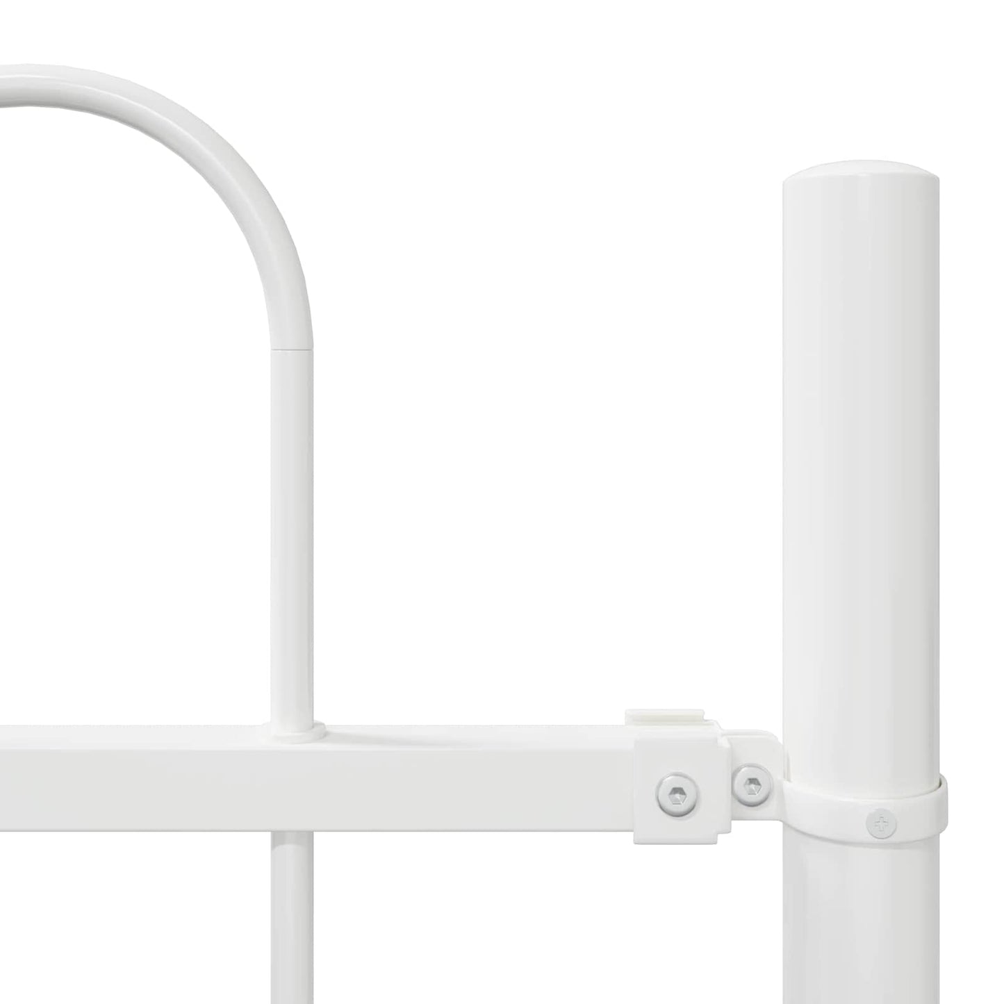 vidaXL Φράχτης Κήπου 2 pcs Λευκό 3,4 x 0,8 μ Ατσάλι με Πούδρα