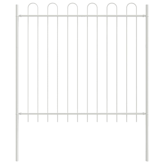 vidaXL Φράχτης Κήπου Λευκό 3.4 x 1 μ Ατσάλι με Επικάλυψη Πούδρας