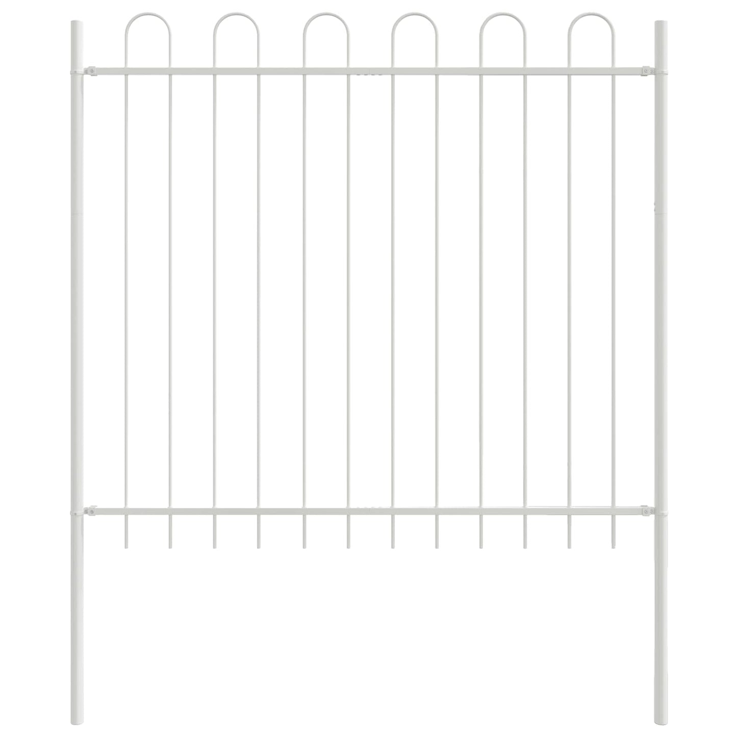 vidaXL Φράχτης Κήπου BOXTEL 3 pcs 5,1 x 1,5 μ Ατσάλι με Πούδρα Λευκό