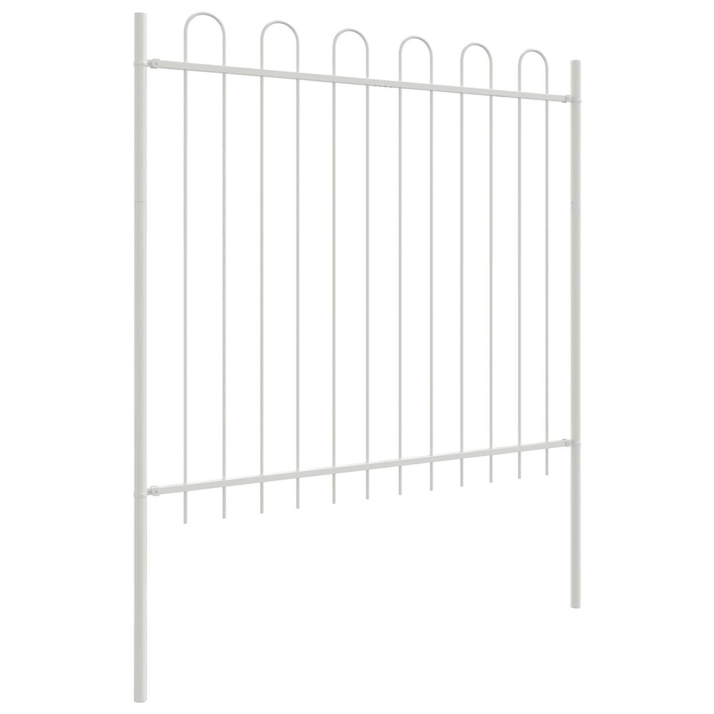 vidaXL Φράχτης Κήπου BOXTEL 3 pcs 5,1 x 1,5 μ Ατσάλι με Πούδρα Λευκό