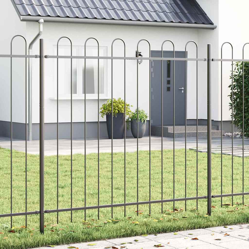 vidaXL Φράχτης Κήπου BOXTEL 6 τμχ. 10,2 x 1,5 μ Ατσάλι με Πούδρα Γκρι