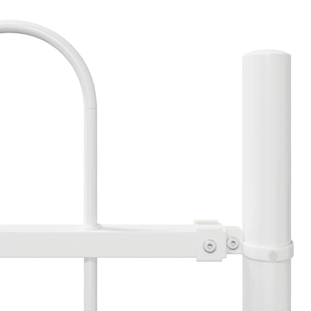 vidaXL Φράχτης Κήπου Λευκό 11.9 x 1 μ Ατσάλι με Επικάλυψη Πούδρας