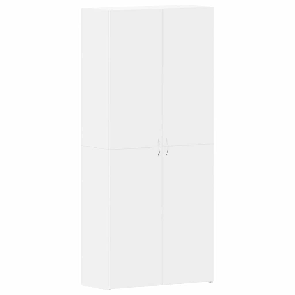 vidaXL Ντουλάπα Παπουτσιών Λευκό 80 x 35.5 x 180 εκ Επεξεργασμένο ξύλο