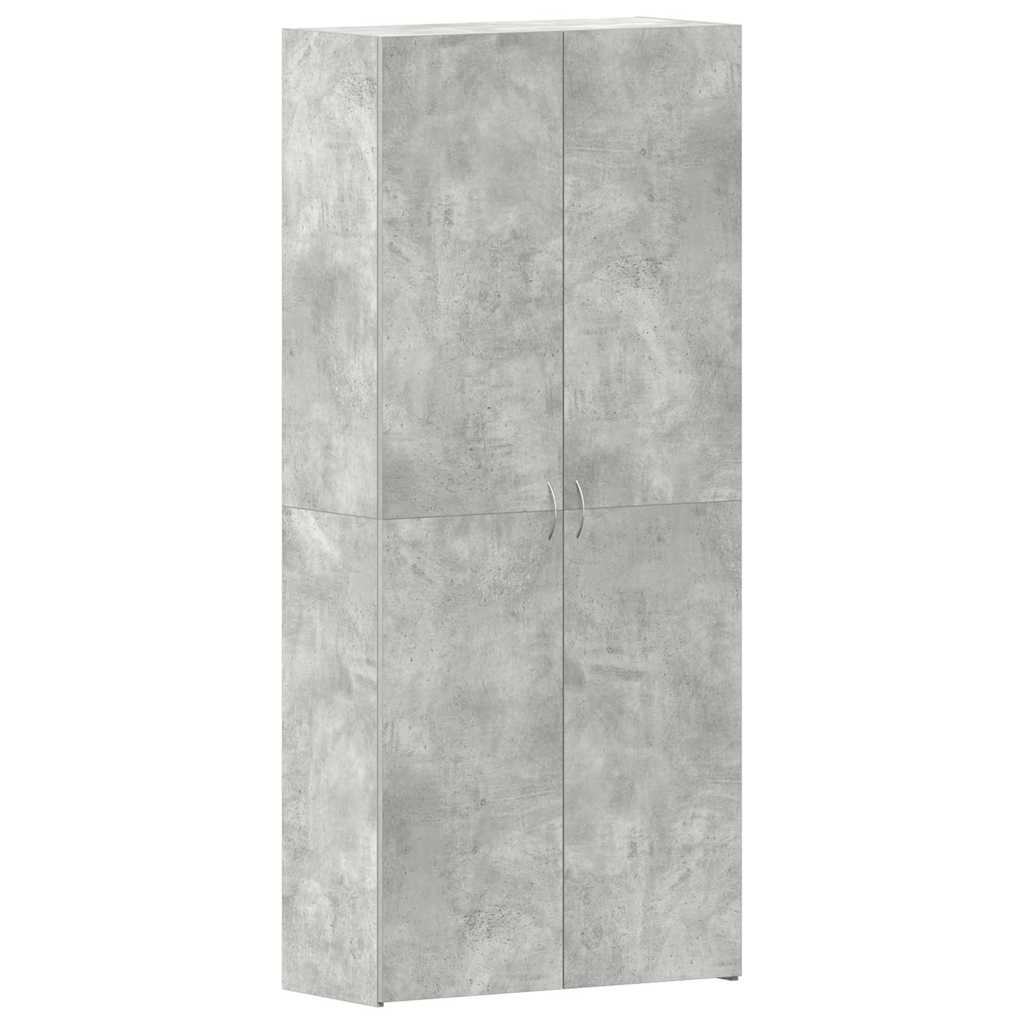 vidaXL Ντουλάπα Παπουτσιών Γκρι 80 x 35.5 x 180 εκ Επεξεργασμένο ξύλο