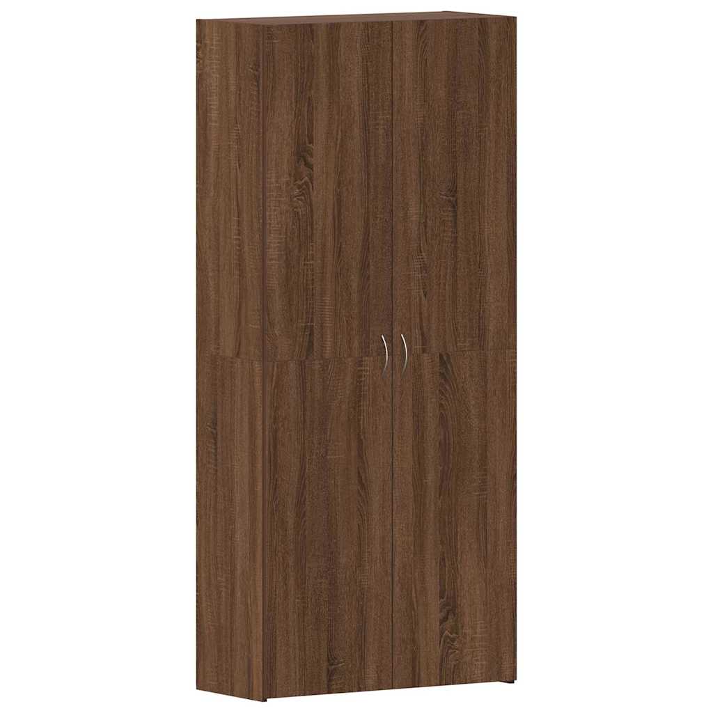 vidaXL Ντουλάπα Παπουτσιών Καφέ 80 x 35.5 x 180 εκ Επεξεργασμένο ξύλο