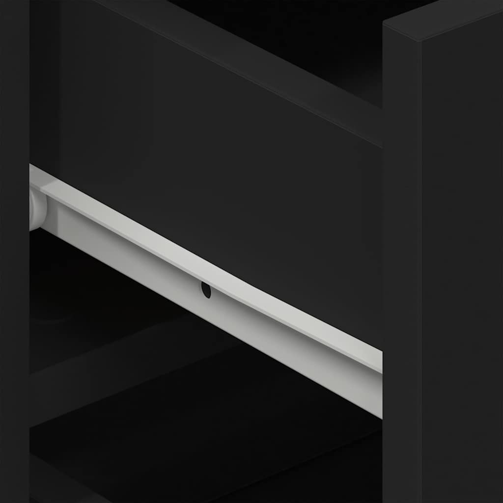 vidaXL Πλαϊνό γραφείο Μαύρο 120 x 36 x 69 εκ Επεξεργασμένο ξύλο