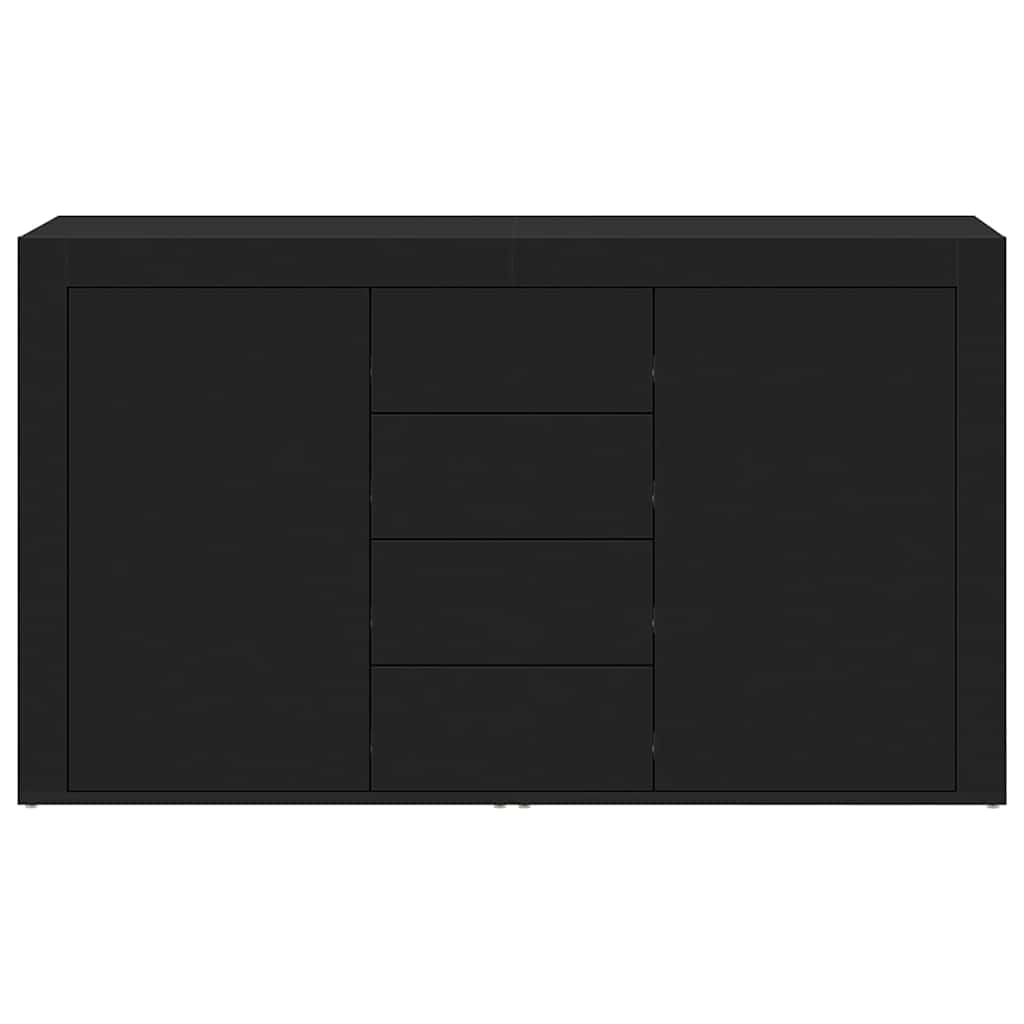 vidaXL Πλαϊνό γραφείο Μαύρο 120 x 36 x 69 εκ Επεξεργασμένο ξύλο