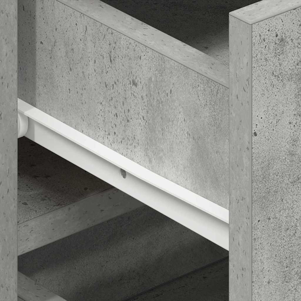 vidaXL Πλαϊνό γραφείο με συρτάρι Γκρι σκυροδέματος 120 x 36 x 69 εκ