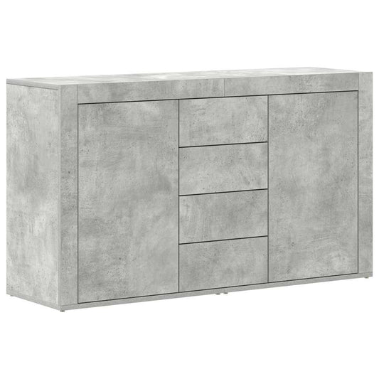 vidaXL Πλαϊνό γραφείο με συρτάρι Γκρι σκυροδέματος 120 x 36 x 69 εκ