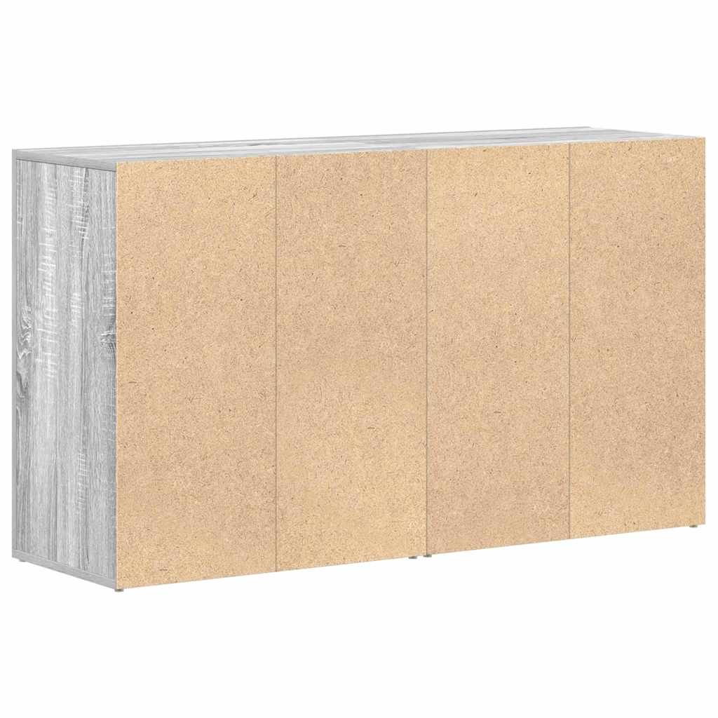 vidaXL Πλαϊνό γραφείο με συρτάρι Γκρίζο Σονομα 120 x 36 x 69 εκ