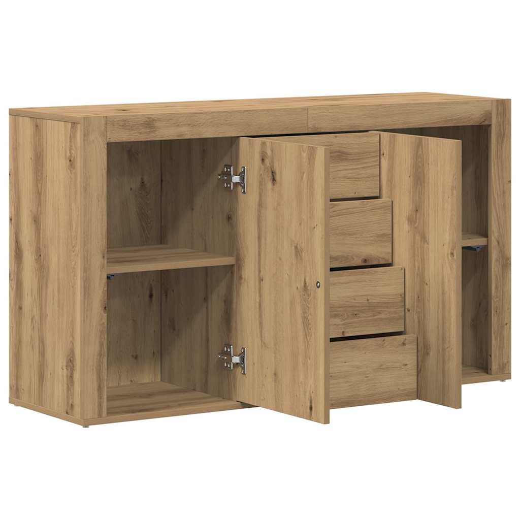 vidaXL Πλαϊνό γραφείο Artisan Oak 120 x 36 x 69 εκ Επεξεργασμένο ξύλο