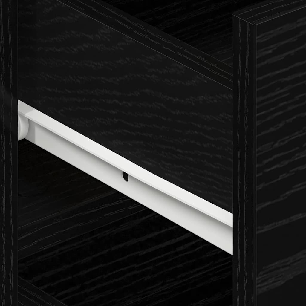 vidaXL Πλαϊνό γραφείο Μαύρη Οξυά 120 x 36 x 69 εκ Επεξεργασμένο ξύλο