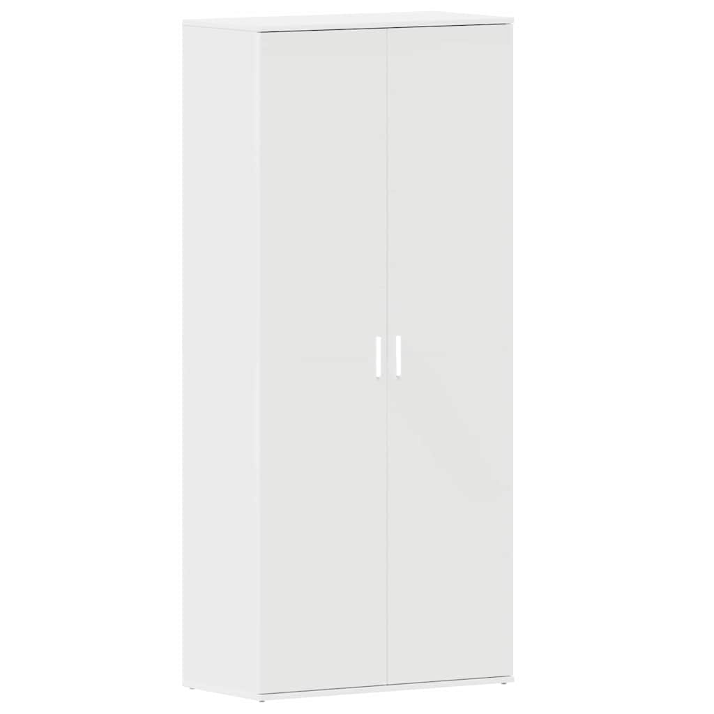 vidaXL Ντουλάπα Παπουτσιών Λευκό 80 x 39 x 180 εκ Επεξεργασμένο ξύλο