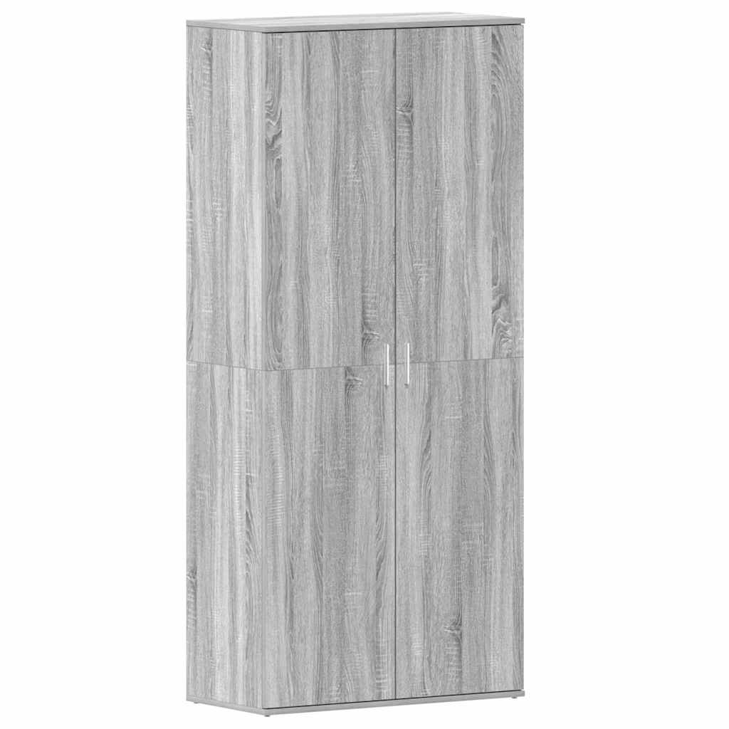 vidaXL Ντουλάπα Παπουτσιών Γκρι 80 x 39 x 180 εκ Επεξεργασμένο ξύλο