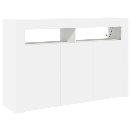 vidaXL Πλαϊνό γραφείο Λευκό 116 x 30 x 75 εκ. Επεξεργασμένο Ξύλο