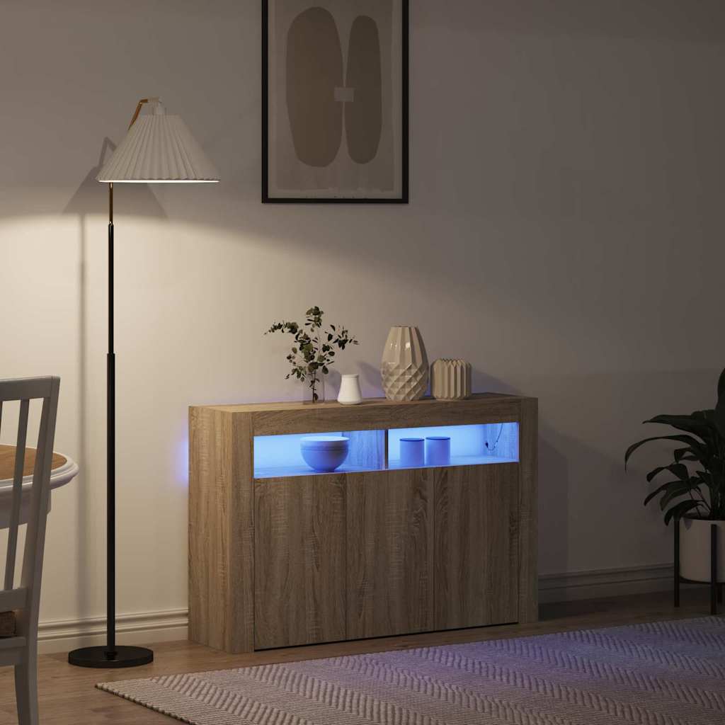 vidaXL Πλαϊνό γραφείο Sonoma Δρυς 116 x 30 x 75 εκ. Επεξεργασμένο ξύλο