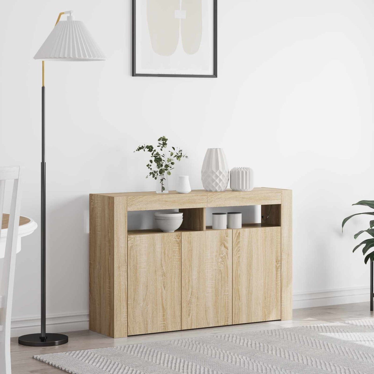 vidaXL Πλαϊνό γραφείο Sonoma Δρυς 116 x 30 x 75 εκ. Επεξεργασμένο ξύλο