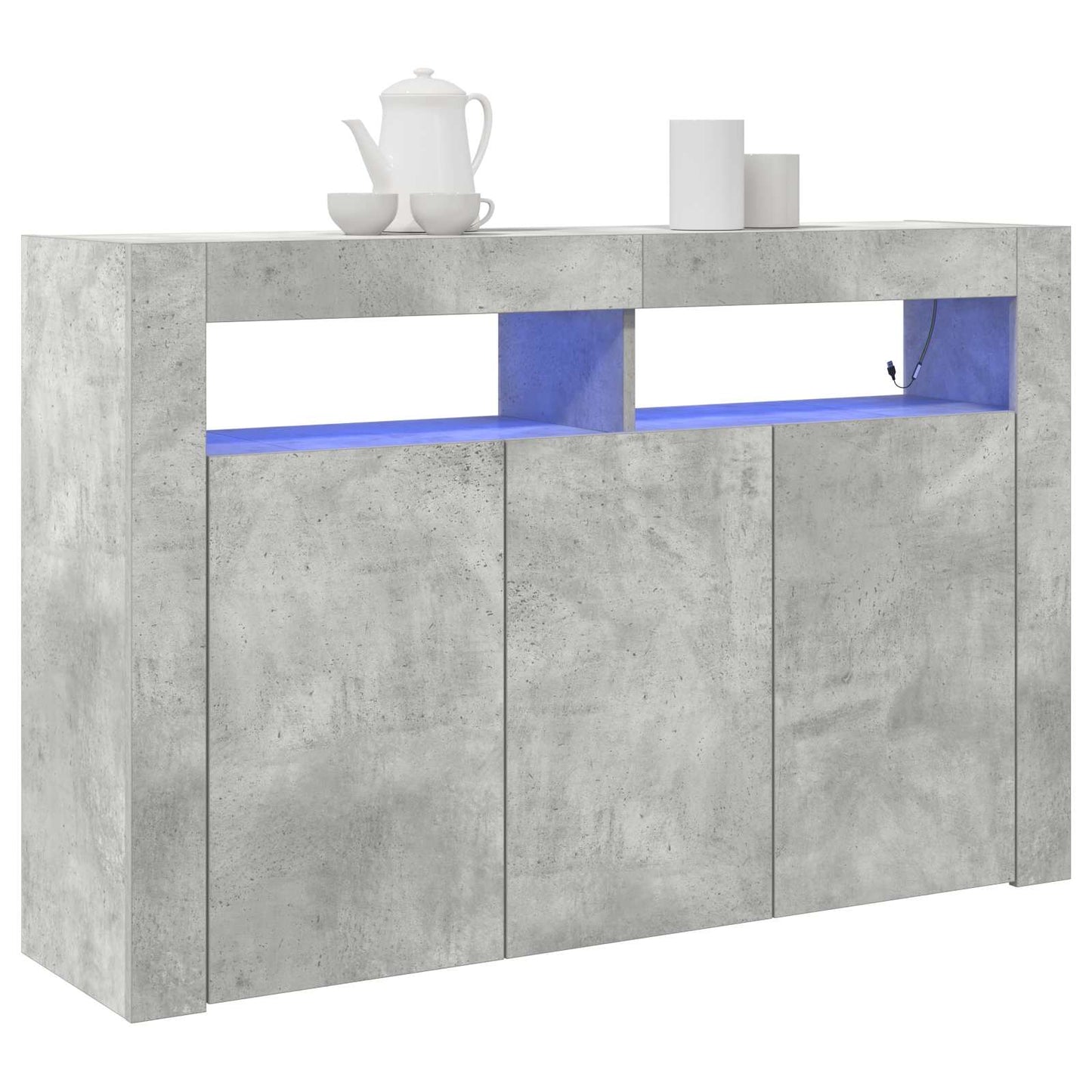 vidaXL Πλαϊνό γραφείο Γκρι σκυροδέματος 116 x 30 x 75 εκ.