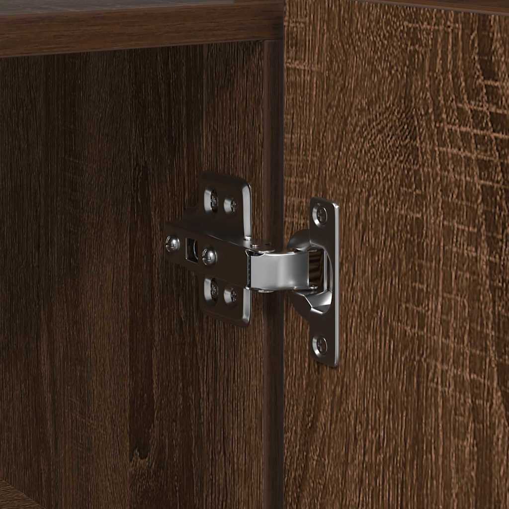 vidaXL Πλαϊνό γραφείο Καφέ δρυς 116 x 30 x 75 εκ. Επεξεργασμένο ξύλο