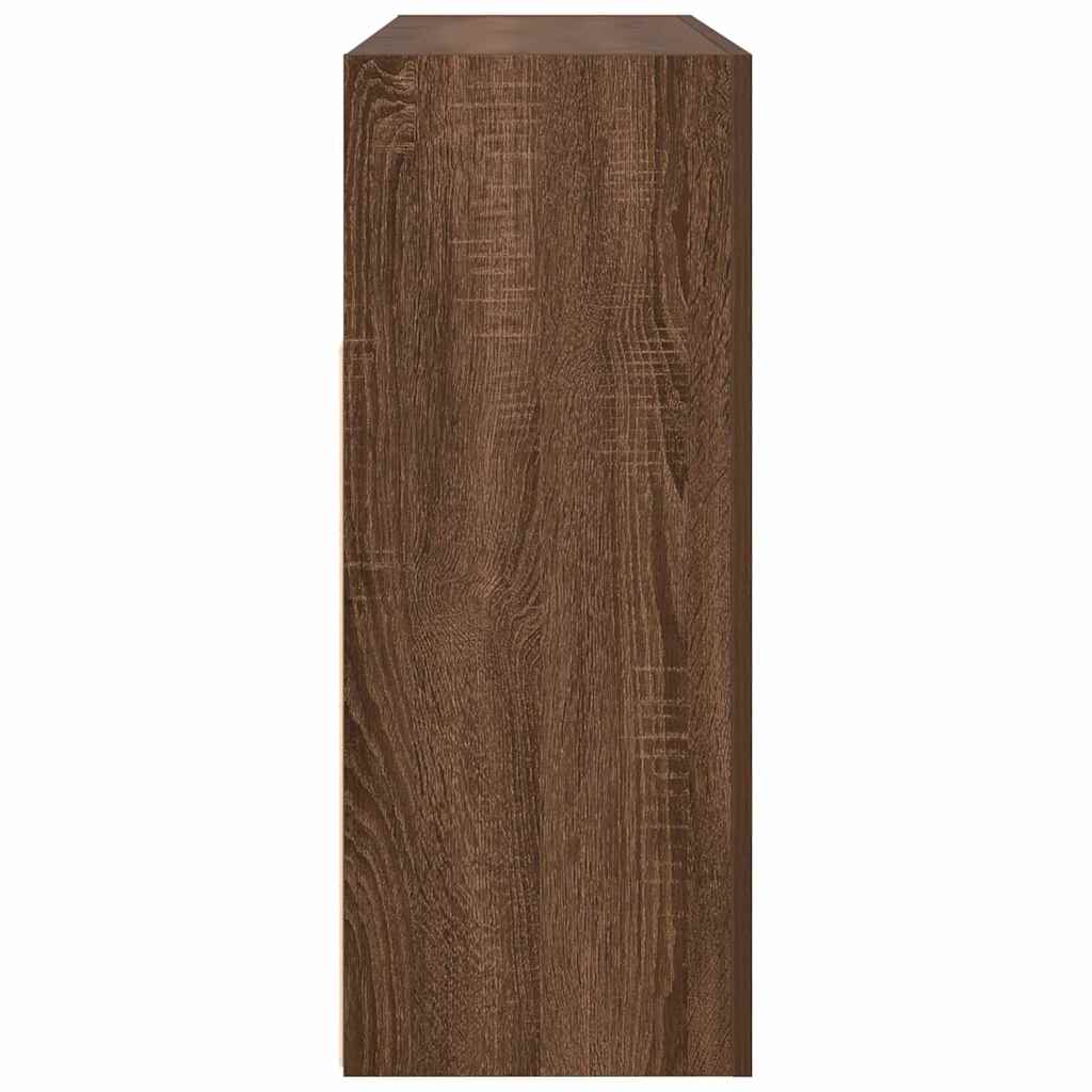 vidaXL Πλαϊνό γραφείο Καφέ δρυς 116 x 30 x 75 εκ. Επεξεργασμένο ξύλο