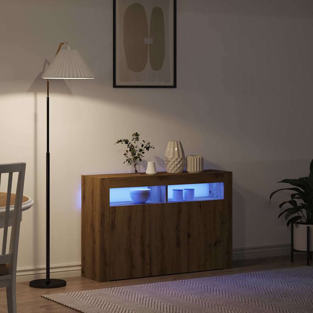 vidaXL Πλαϊνό γραφείο artisan δρυς 116 x 30 x 75 εκ.