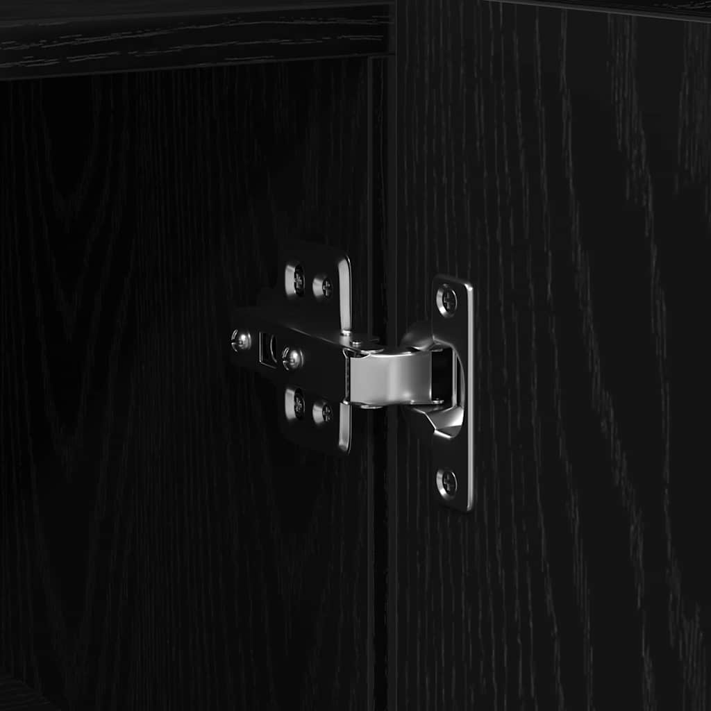 vidaXL Πλαϊνό γραφείο Μαύρη δρυς 116 x 30 x 75 εκ. Επεξεργασμένο ξύλο