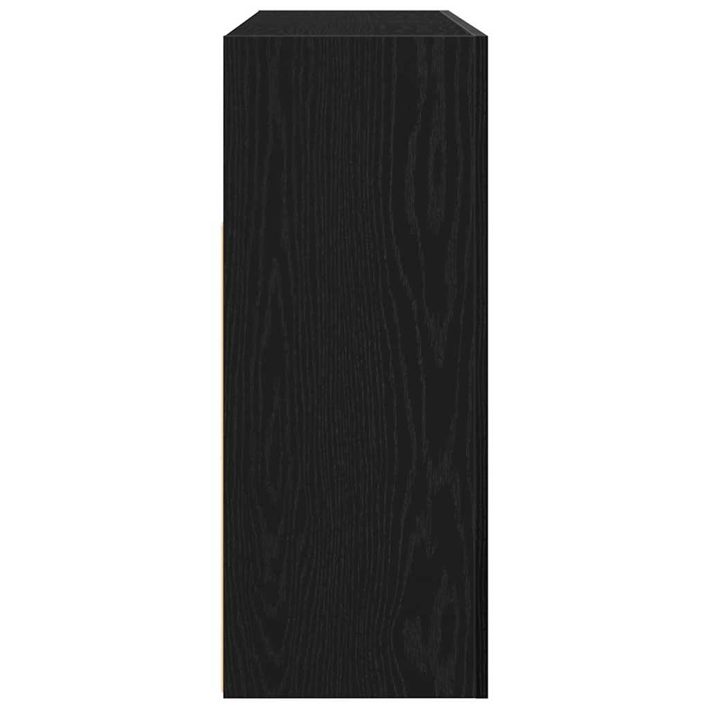 vidaXL Πλαϊνό γραφείο Μαύρη δρυς 116 x 30 x 75 εκ. Επεξεργασμένο ξύλο