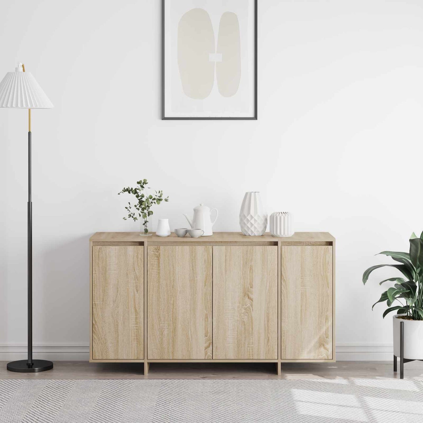 vidaXL Πλαϊνό γραφείο Sonoma Δρυς 135 x 41 x 69 cm Επεξεργασμένο ξύλο