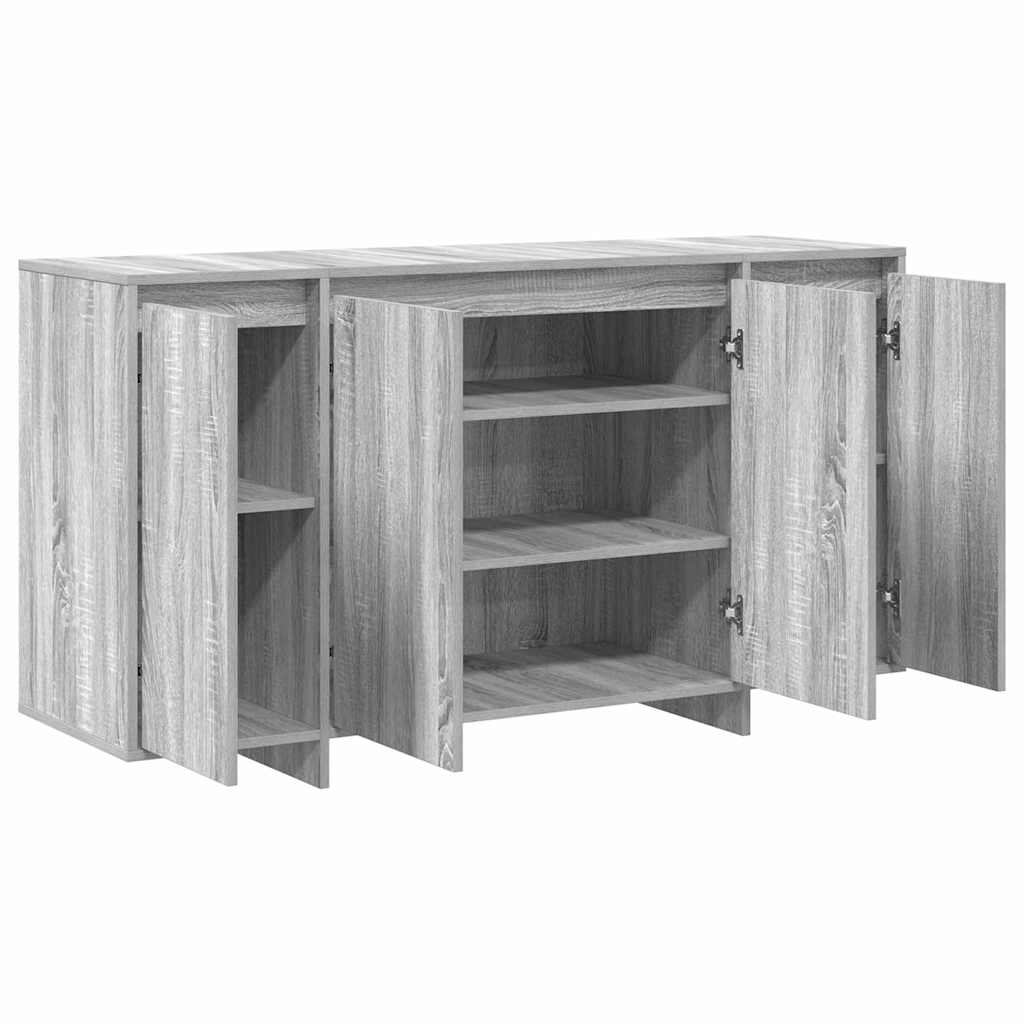 vidaXL Πλαϊνό γραφείο Γκρι sonoma 135 x 41 x 69 cm Επεξεργασμένο ξύλο