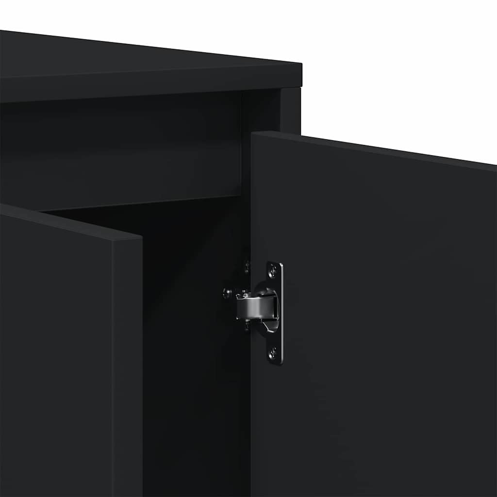 vidaXL Πλαϊνό γραφείο Μαύρο 120 x 41 x 75 εκ. Επεξεργασμένο Ξύλο