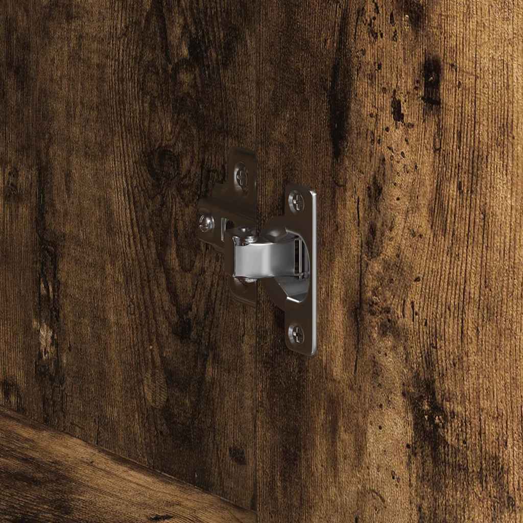 vidaXL Πλαϊνό γραφείο με συρτάρι Καπνιστό Δρύς 120 x 41 x 75 εκ.