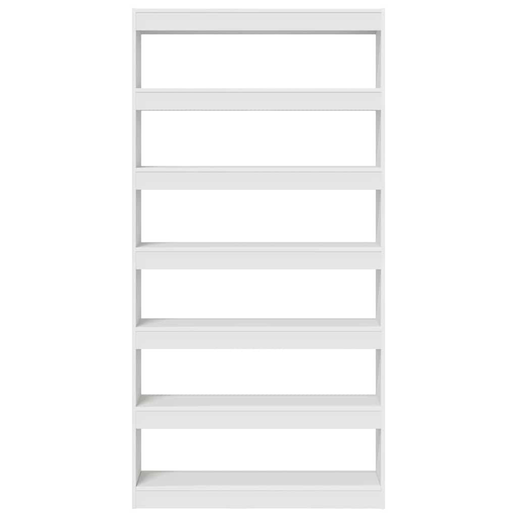 vidaXL Βιβλιοθήκη Λευκό Επεξεργασμένο ξύλο