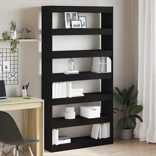 vidaXL Βιβλιοθήκη Μαύρο 100 x 30 x 198 εκ. Επεξεργασμένο ξύλο