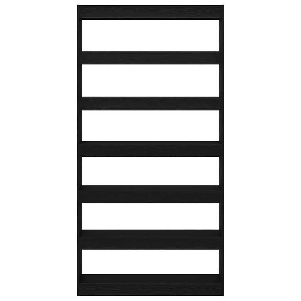 vidaXL Βιβλιοθήκη Μαύρο Επεξεργασμένο ξύλο
